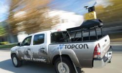 
Мобильный сканер Topcon, установленный на автомобиле