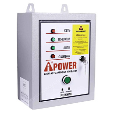 A-iPower A8000EAX в тихом зимнем кожухе 1200 RAL 7024 + блок автозапуска A-iPower 400 В, 25 А