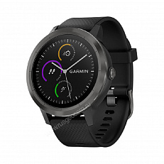 Смарт-часы Garmin Vivoactive 3 с функцией GARMIN PAY, черные с черным ремешком