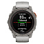 Часы Garmin Fenix 7 PRO Sapphire Solar титановый серый с серо-оранжевым ремешком