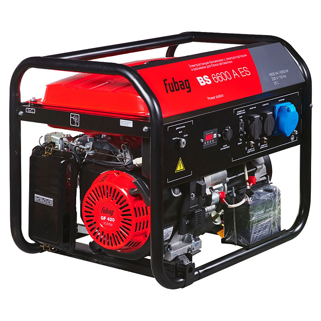 FUBAG BS 6600 A ES в тихом зимнем кожухе 1200 RAL 8019 - бензиновый генератор