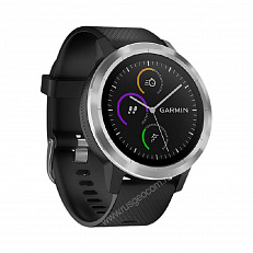 часы Garmin Vivoactive 3 черные с черным ремешком