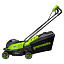 Greenworks GD24LM331 бесщеточная, 24V без АКБ и ЗУ - аккумуляторная газонокосилка